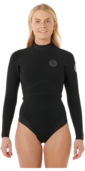2026 Rip Curl Mujer Ultimate G-Bomb 2/2mm Back Zip Manga Larga Traje De Primavera 148WSP - Black